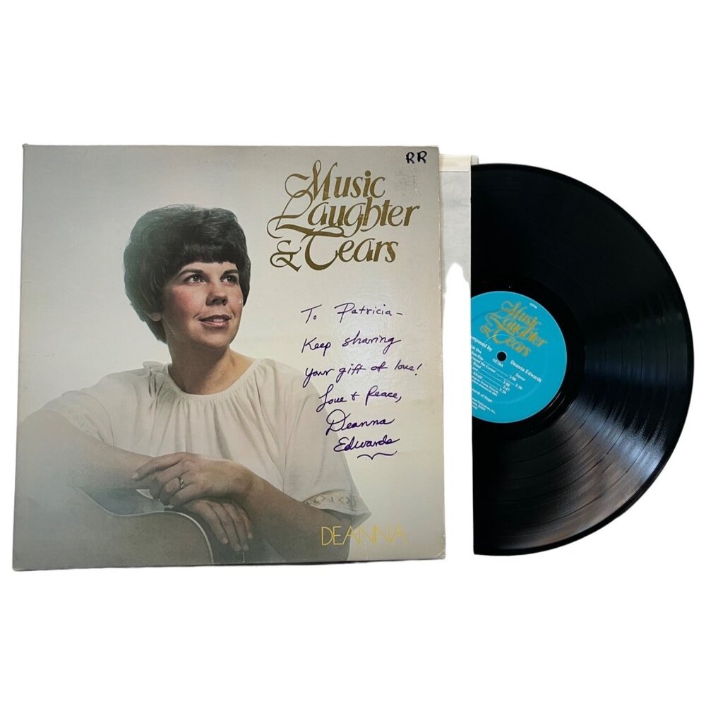 Deanna Edwards Music Laughter and Tears Vinyl LP SIGNED Christian Sounds of Hope